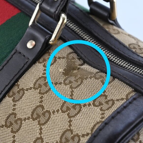 GUCCI Sherry Line Boston Bag GG Canvas Hand Bag bsj630-102325 - Picture 11 of 16